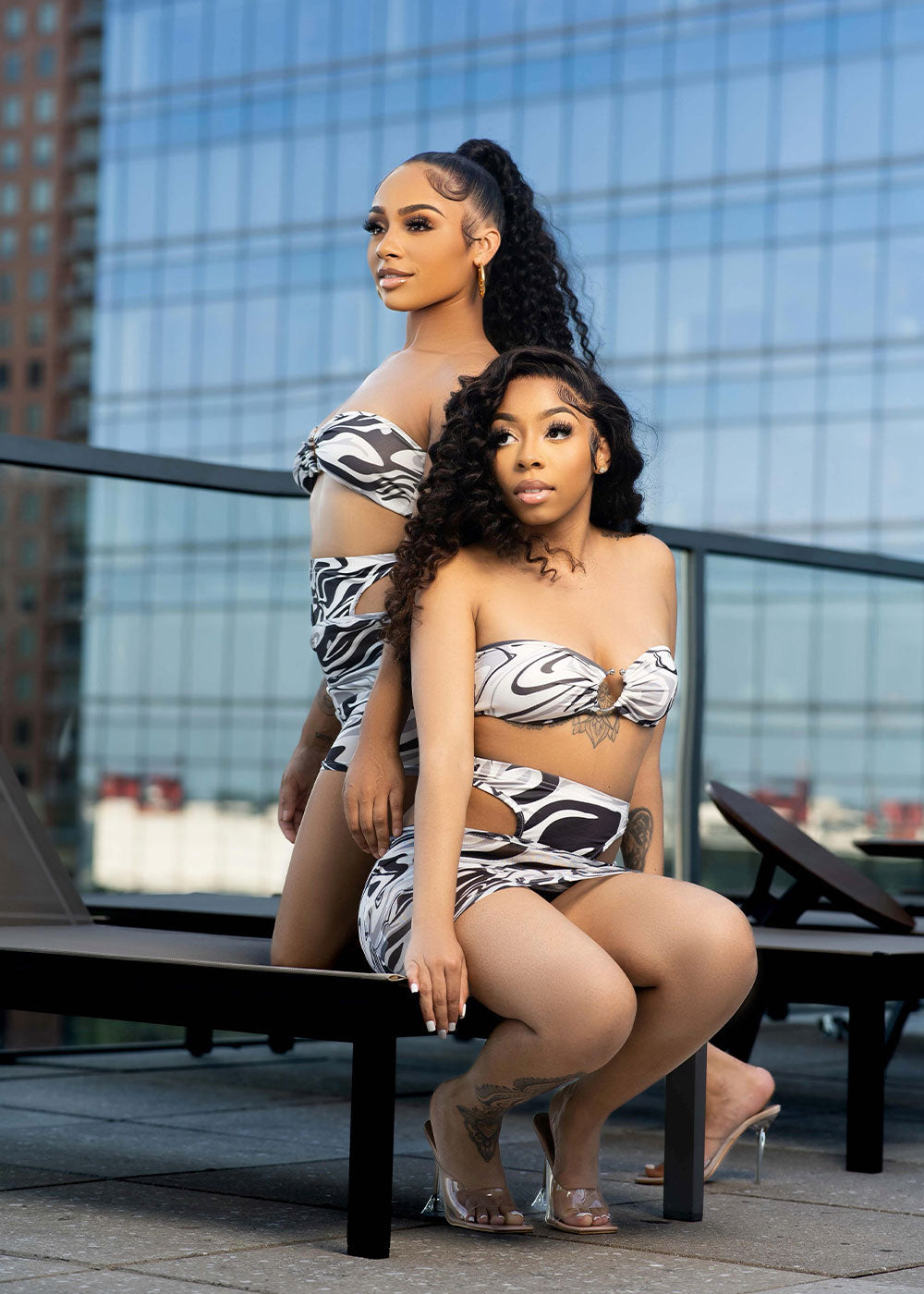MARBLED 2 PIECE SET